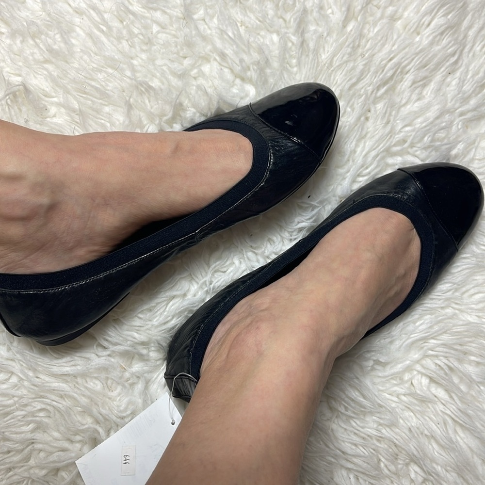 Brand New AUDREY BROOKE Soft Nappa/ Patent Leather Flats